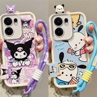 For OPPO Reno 14 13 Pro 14F 13F 12F 12 11F 8Z 7 Lite 6Z 5Z 5 4F Phone Case 3D Kuromi Bear Toy With S