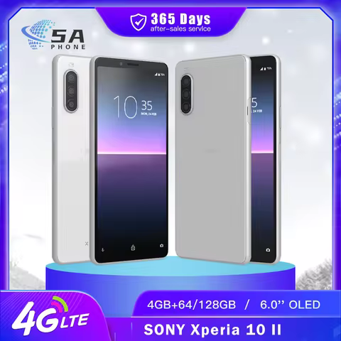 Sony Xperia 10 II XQAU51 XQAU52 Japan 4G LTE CellPhone 4GB 64GB Triple Camera Android Octa-core xper