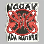 MERAH SLANK LOGO EMBROIDERY PATCH RED BLACK-CBS