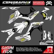 PREMIUM CUSTOM DECAL MOTORCYCLE STICKER DECAL/ CRF 150 L MOTORCYCLE BODY STICKER DECAL FULL BODY DES