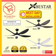 BESTAR Wind Ceiling Fan LED Light WIND DC Motor Installation Available