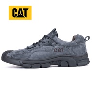 CAT Caterpillar รองเท้าทำงาน Fashion รองเท้าหนังชั้นบนสุด Tooling Shoes รองเท้าลำลองส้นเตี้ย CAT รองเท้าเทรนนิ่งพื้น0-S8022f