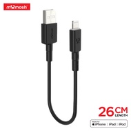 MYMOSH LIGHTNING TO USB APPLE MFI CERTIFIED CABLE COMPATIBLE FOR IPHONE IPAD IPOD 26CM LENGTH