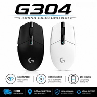 Logitech- G304 Wireless Gaming Mouse LIGHTSPEED 12000 DPI USB Receiver Black White