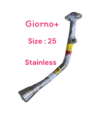 คอท่อ Honda Giorno+ (O2 Sensor) Stainless Size 25 mm. (แบบมีกรวย)