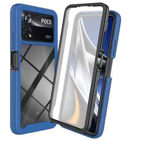 For POCO X6 X5 M5s X3 NFC 360 Protect Front Back Panel Xiaomi Poco X4 Pro 5G Crystal Case Funda C65 