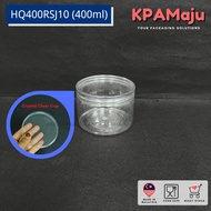 Balang HQ400RSJ10 (400ml) Crystal Clear Cap -Balang Plastik, Balang Kuih Raya, Bekas Cookies, Plasti