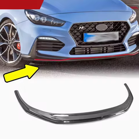 CS Style Carbon Fiber Front Lip For Hyundai 16-19 i30n MK3 (5 Door Hatchback Model) Tuning Bumper Sp