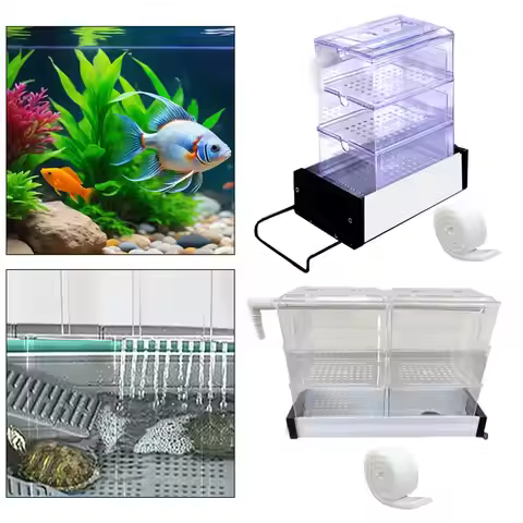 Overflow Box for Aquariums Multi Layer Turtle Tank Water Purifier Filtration Box Silent