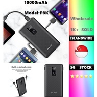 Remax Power Bank 3 in 1 with Built-in Cable(Type C/L/Micro) Awei Fast Charging Portable Charging Powerbank 10000mAh