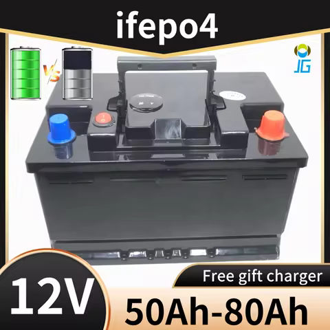 JG Car Starting Battery 12V 50Ah 60Ah 70Ah 80Ah 12v Lifepo4 Lithium Peak Discharging Current 900A-10