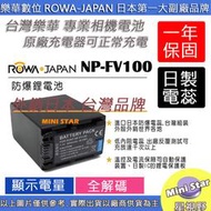 星視野 ROWA SONY FV100 電池 CX900 CX450 Z90 X70 NX80 保固一年