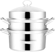 Vertical steamer Stainless Steel Steamer Pans, 3-Layer Composite Pot Bottom, Easy to Clean Without Picking up The Stove, Specifications 26/28 / 30cm