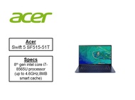 Acer Swift 5 SF515-51T (15.6" Touch) the lightest notebook with touchscreen SF515-51T-78M0 (Weight: 0.99kg )