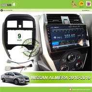 Android Player Casing 9" Nissan Almera 2016-2019 ( with Socket Nissan CB-12 & Antenna Join )