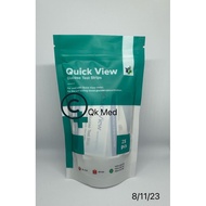 Quick View Glucose Test Strips with the New Green Pouch (25pcs perpack-Price for 1 Pouch)