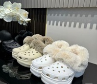 Crocs 小鯨魚加絨洞洞鞋 保暖冬拖