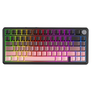 ATTACK SHARK | ATTACK SHARK X85 RGB Gradient Engraved PBT Keycaps Aluminum Alloy Multimedia Knob 3-M