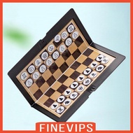 [Finevips] Foldable Mini Chess Set Portable Wallet Pocket Chess for Camping