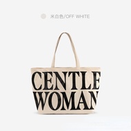 【WJ】Thailand GentleWoman Canvas Tote Bag Casual Versatile One Shoulder New Commuter Shopping Bag