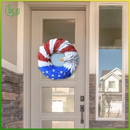 [Wishshopeelxl] 7 Month 4TH Wreath Window Hanging Artificial Wreath for