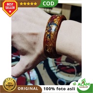 Gelang Akar Bahar Merah Ring Alpaka