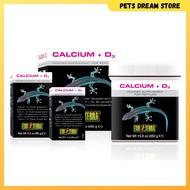 EXO TERRA REPTILE CALCIUM WITH VITAMIN D3 SUPPLEMENT AMPHIBIANS METABOLISM FEEDING POWDER COATED WIT