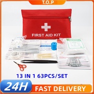 【现货】13 Kinds 63pcs Medical Emergency Kit Travel Emergency Kit Outdoor Survival Kit Family Medicine K