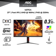 AOC U27G4 27" 160Hz/320Hz 4K/FHD Dual Refresh Rate Gaming Monitor