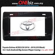 Toyota Estima ACR55 / ACR50 2016 - 2019 (UV Black) - 10.1 Inch Android Player Casing - CG-APC-TY59