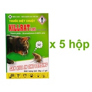 THUỐC DIỆT CHUỘT KILLRAT 0.005% - (5 hộp) Sử dụng ngay không cần trộn mồi An toàn cho người và vật n