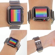 Transparent rubber band for Apple Watch Series 8 ultra/49mm strap case soft silicone sports for Appl