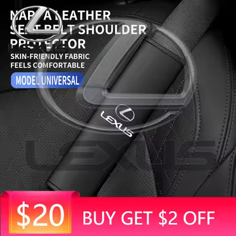 Emblems 2PCS Car Seat Belt Cover Auto Shoulder Pad Interior Accessories For Lexus F SPORT RX300 IS20