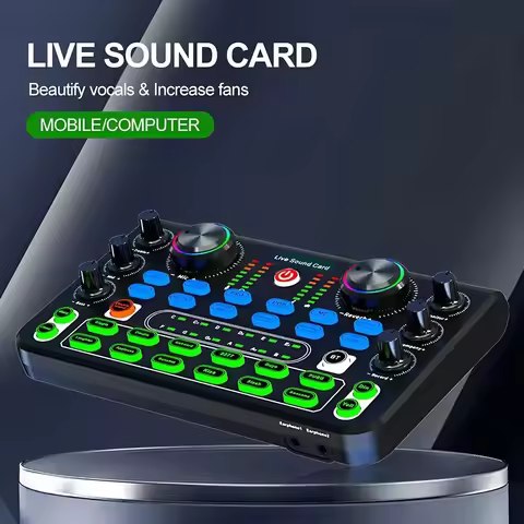 X60 Professional Sound Card Audio Mixer English Version Karaoke Broadcast KTV Performance Live DJ Pr