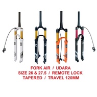 Ready Fork HERO AIR TAPER 26 27,5 REMOTE Travel 120 TAPERED 26inch