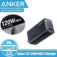 Anker 737 GaNPrime 120W USB C Charger PPS 3-Port Fast Compact Foldable Wall Charger
