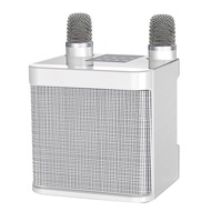 เสียงบลูทู ธ แบบพกพาสองไมโครโฟนไร้สาย Mini  Karaoke Speaker Bluetooth Subwoofer Player ผู้เล่นในครัว