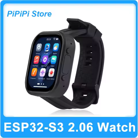 Waveshare ESP32-S3 2.06inch AMOLED Touch Watch Development Board Onboard audio codec Supports DeepSe
