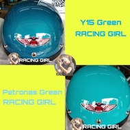 TOPI MHR PETRONAS GREEN &amp; Y15 GREEN 100% ORIGINAL / HELMET KURA / HELMET MHR