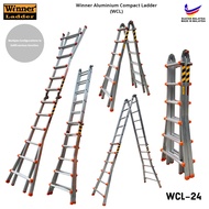 Winner Ladder Aluminium Compact Ladder WCL-28 Multipurpose Ladder 28 Step 150KG Duty Rating Heavy Du