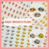 10pcs/30pcs/50pcs/100pcs Kerongsang Kosong Plain Baby Brooch RoseGold Gold Silver Series
