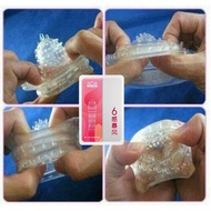 kondom berduri tebal Spike Condom Kondom Tahan Lama usable Hot Sell Sex Toys Reusable Crystal Condom