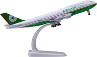 Bswath Model Airplane 1:300 Scale Model EVA Air Boeing 747 Model Plane Metal Alloy Model for Gift an
