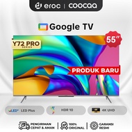 [FREE VIDIO 3 BULAN + 1 BULAN  VISION+ PLATINUM] COOCAA Google TV 55 Inch Smart LED TV - Netflix & Y