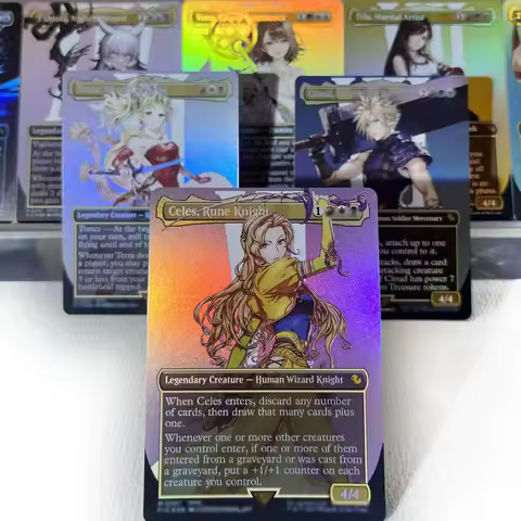 FIN FIC FOIL4-02 Tcg proxy magic cards Traveling Chocobo Ancient Copper Dragon Celes, Rune Knight Te