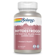 SOLARAY PhytoEstrogen Menopause Supplements - Wild Yam, Black Cohosh, and Dong Quai Estrogen Pills f