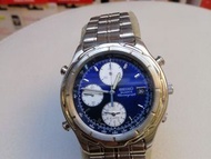 （新店開張）Brand New Vintage Seiko 7T32-6E69 Panda Stainless Steel Quartz Alarm Chronograph Watch