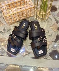 Sandal Selop Zara Flat Tali Talian Sandal Wanita Terbaru Korean Style Kode SMU21