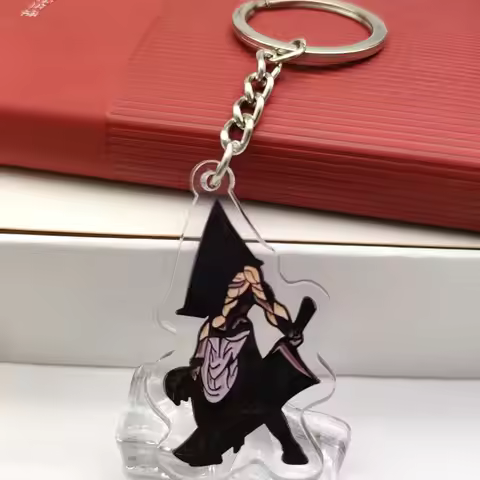 Horror Game Silent Hill Keychain Pyramid Head Acrylic Keychain Backpack Pendant Accessories Gift For