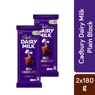[Bundle of 2] Cadbury Dairy Milk Original Flavour Plain Chocolate Bar 180G